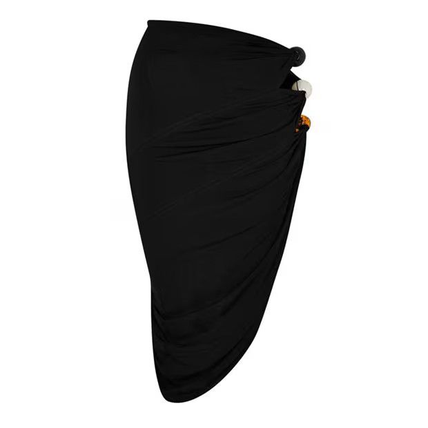 Jacquemus o1g2r1mq1024 Midi Skirt in Black Size 25" / US 0 / IT 36 - 1 Thumbnail