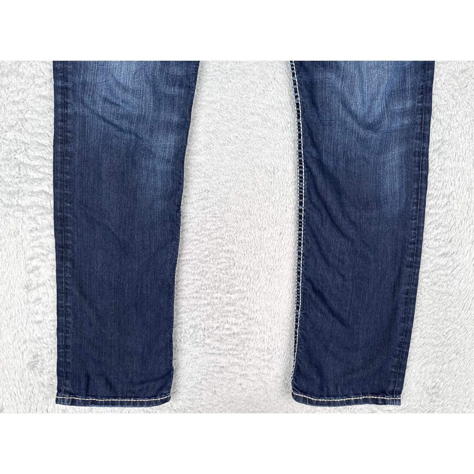 Silver Jeans Co. Silver Jeans Co Berkley Straight Jeans Womens 28 Blue Wash Midrise Stretch 28x32 Size 28" / US 6 / IT 42 - 2 Thumbnail