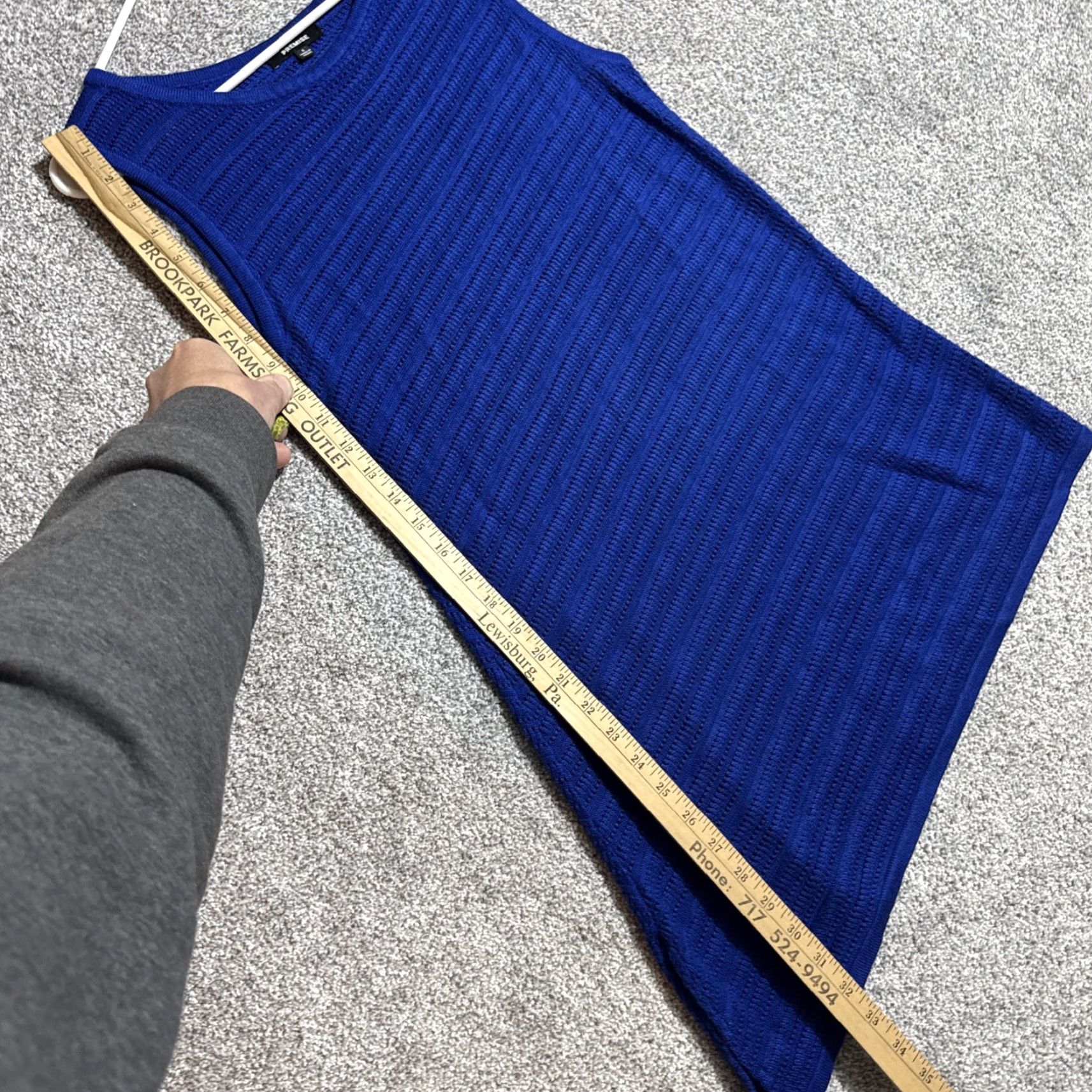 Vintage Premise Asymmetrical Knit Tunic Top Women S Tank Blue Cable Knit Modern Edgy Chic Mod 66% Acrylic 34% Rayon Casual Beach Bohemian 2010s Mens? Women Size S / US 4 / IT 40 - 2 Thumbnail