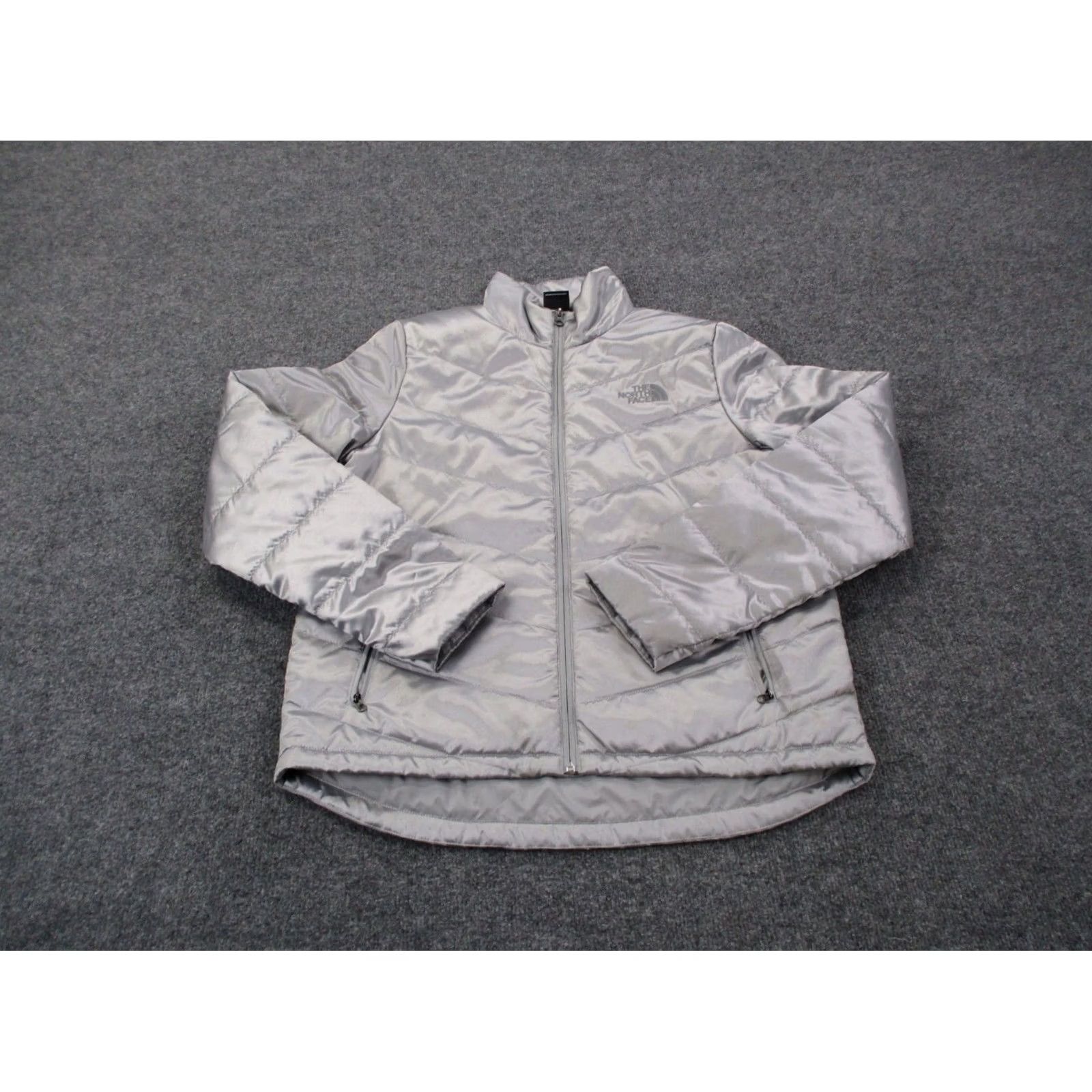 The North Face The North Face Jacket Womens M Gray Puffer Zip Inner Pockets Quilted Lightweight Outdoor Winter Fall Size M / US 6-8 / IT 42-44 - 2 Thumbnail