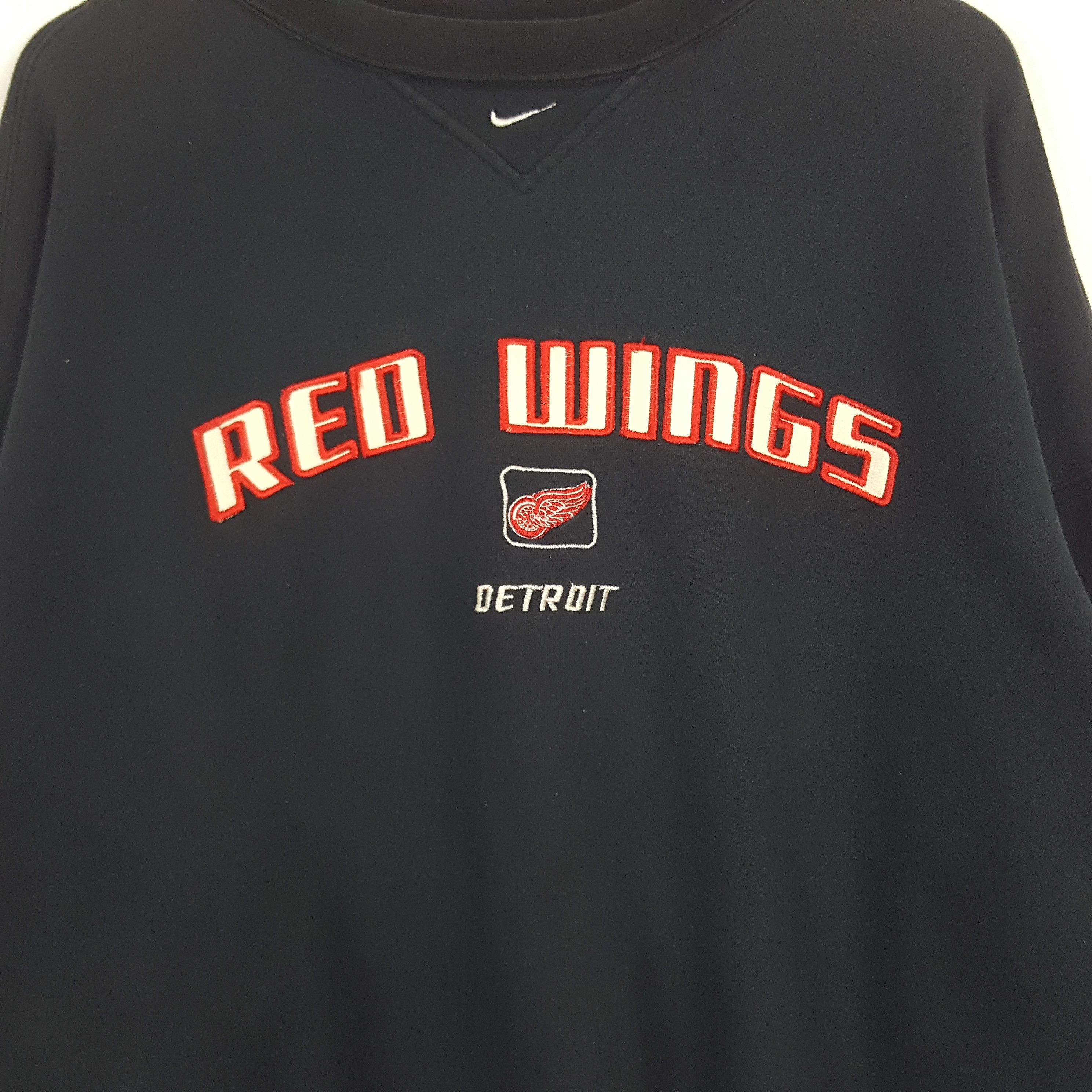 Nike × Red Wing × Vintage Vintage Nike Red Wings Hockey Ice Team NHL Sweatshirt Size US XXL / EU 58 / 5 - 2 Thumbnail