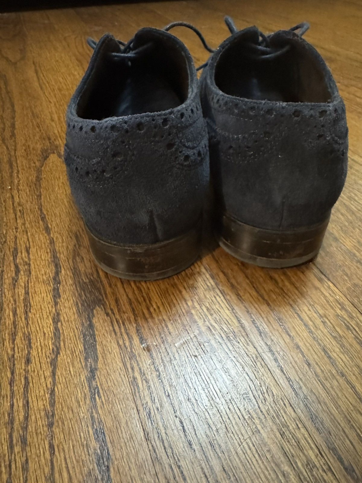 Kenneth Cole Navy Blue Suede Wingtips Size US 7.5 / EU 40-41 - 5 Thumbnail