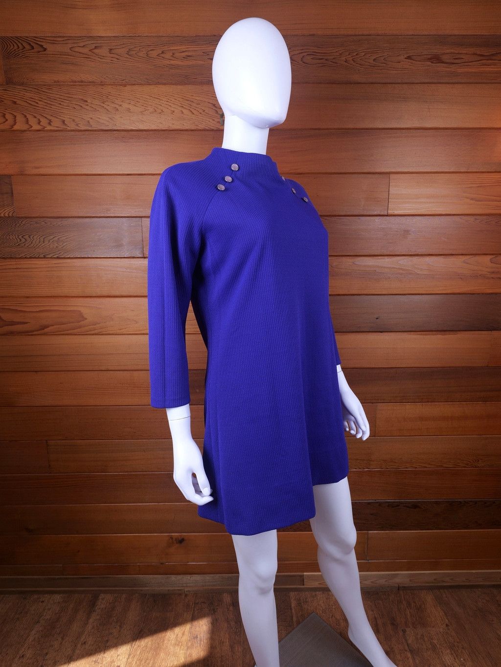 Vintage 1960's Mod Vintage Mini Shift Dress Size M / US 6-8 / IT 42-44 - 3 Thumbnail