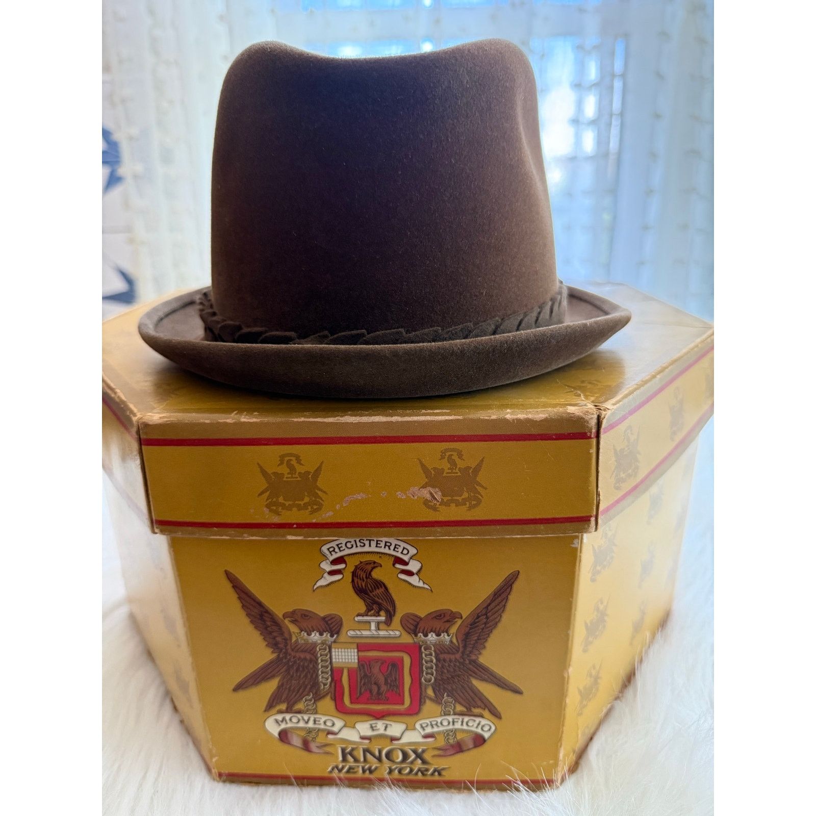 Borsalino Vintage 1950s BorsalinoFedora Sandalo ExtraSuperiore FurFelt Size ONE SIZE - 2 Thumbnail