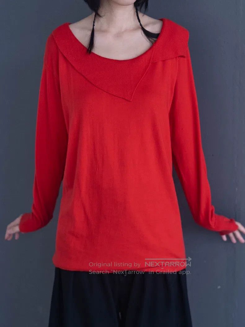 Kenzo Kenzo Runway red petal collar knit top Size S / US 4 / IT 40 - 5 Thumbnail