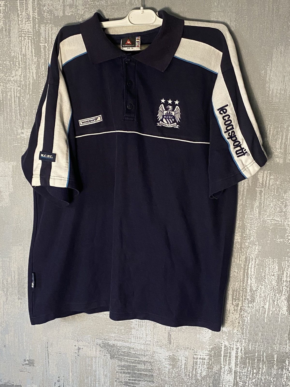 Le Coq Sportif Vintage Le Coq Sportife Manchester City Soccer Jersey 2000x Size US XL / EU 56 / 4 - 1 Thumbnail