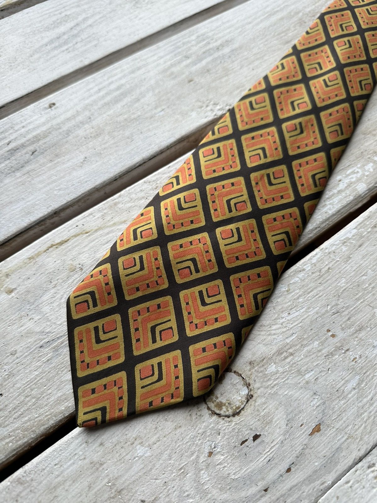 Lanvin × Vintage VINTAGE 90s Lanvin Men’s Tie Pure Silk luxury old money Size ONE SIZE - 8 Thumbnail