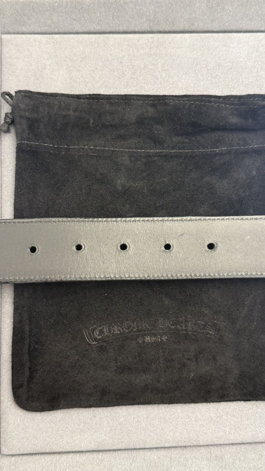 Chrome Hearts Chrome Hearts Black Leather Roller Belt RARE Size 36 Size 36 - 9 Thumbnail