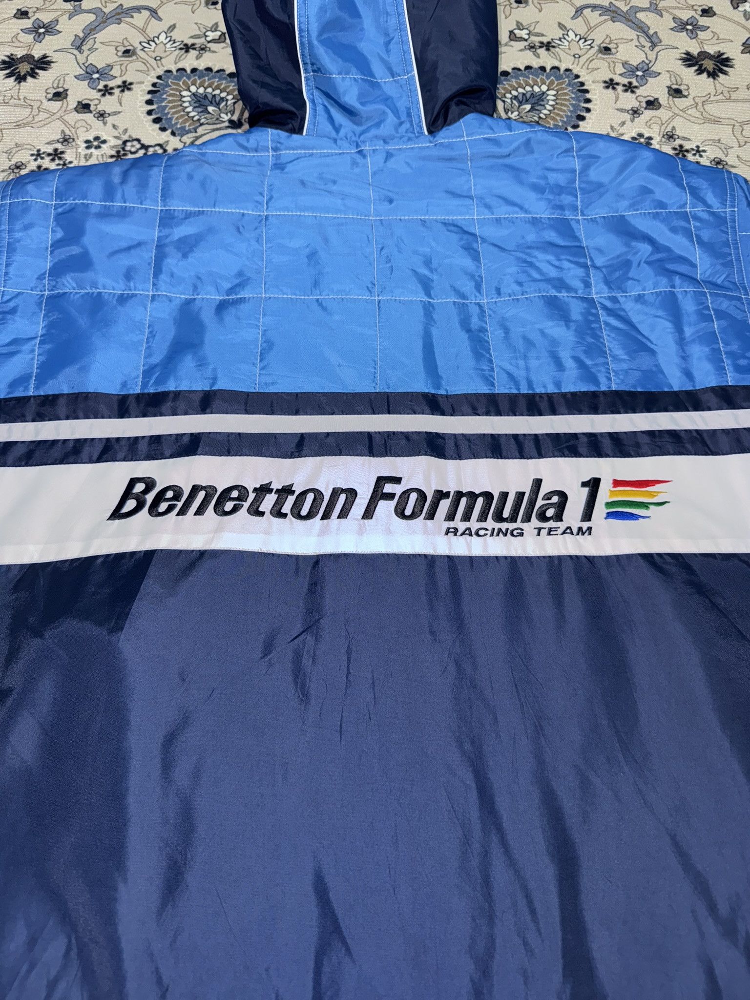 Formula 1 × Sports Specialties × Vintage Vintage 90's Benetton Formula 1 Crew Winter Long Jacket Size US L / EU 52-54 / 3 - 4 Thumbnail