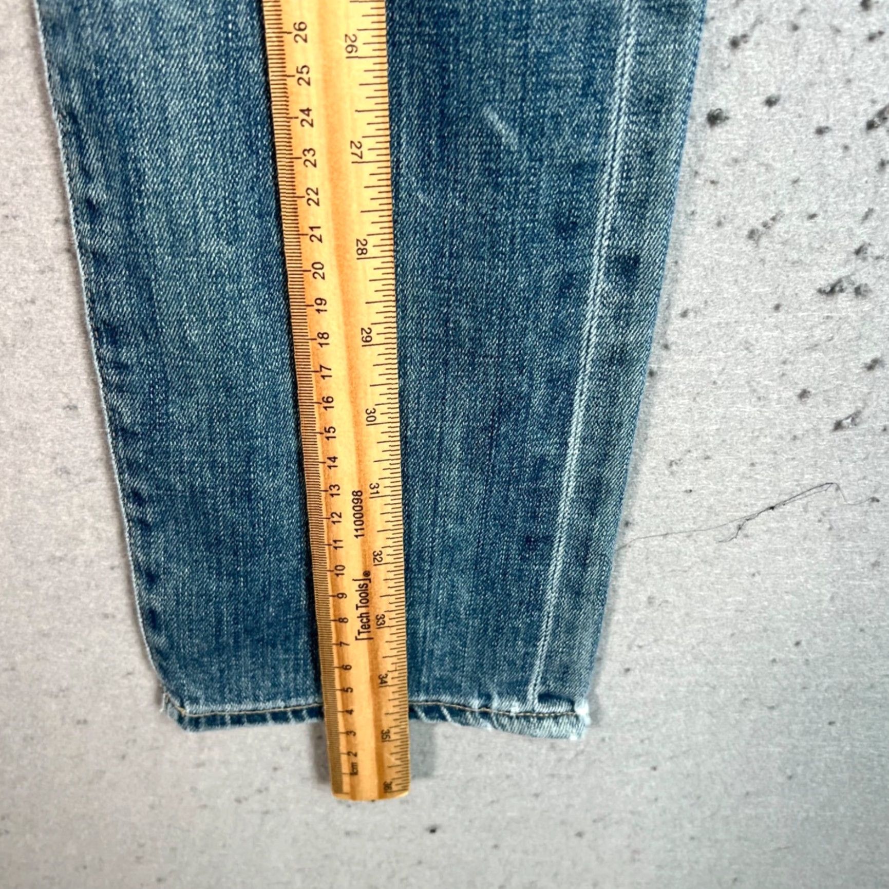 GOLDSIGN GOLDSIGN Jeans Womens 29 Blue Denim Skinny 5-Pocket USA Rise Mid Slim Size 29 Womens Jeans Size 29" - 7 Thumbnail