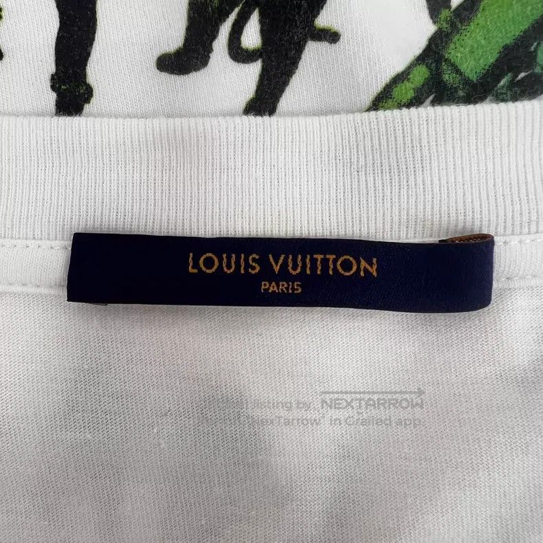 Louis Vuitton Louis Vuitton White logo printed crew neck short sleeve T- Size US L / EU 52-54 / 3 - 6 Thumbnail