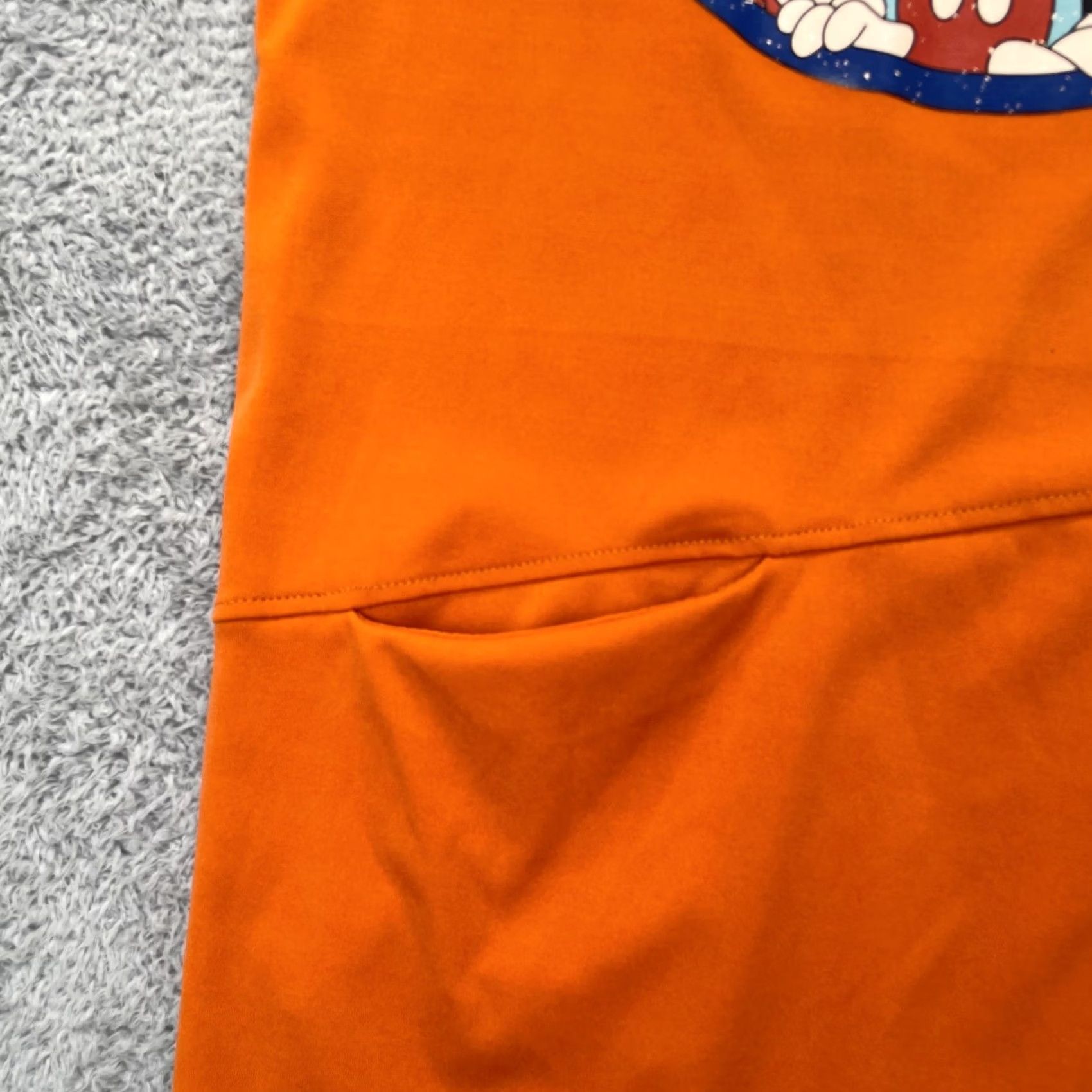 Vintage Womens Orange Mickey Mouse Sleeveless Tank Dress Small Pocket Casual Crew Neck Size S / US 4 / IT 40 - 3 Thumbnail