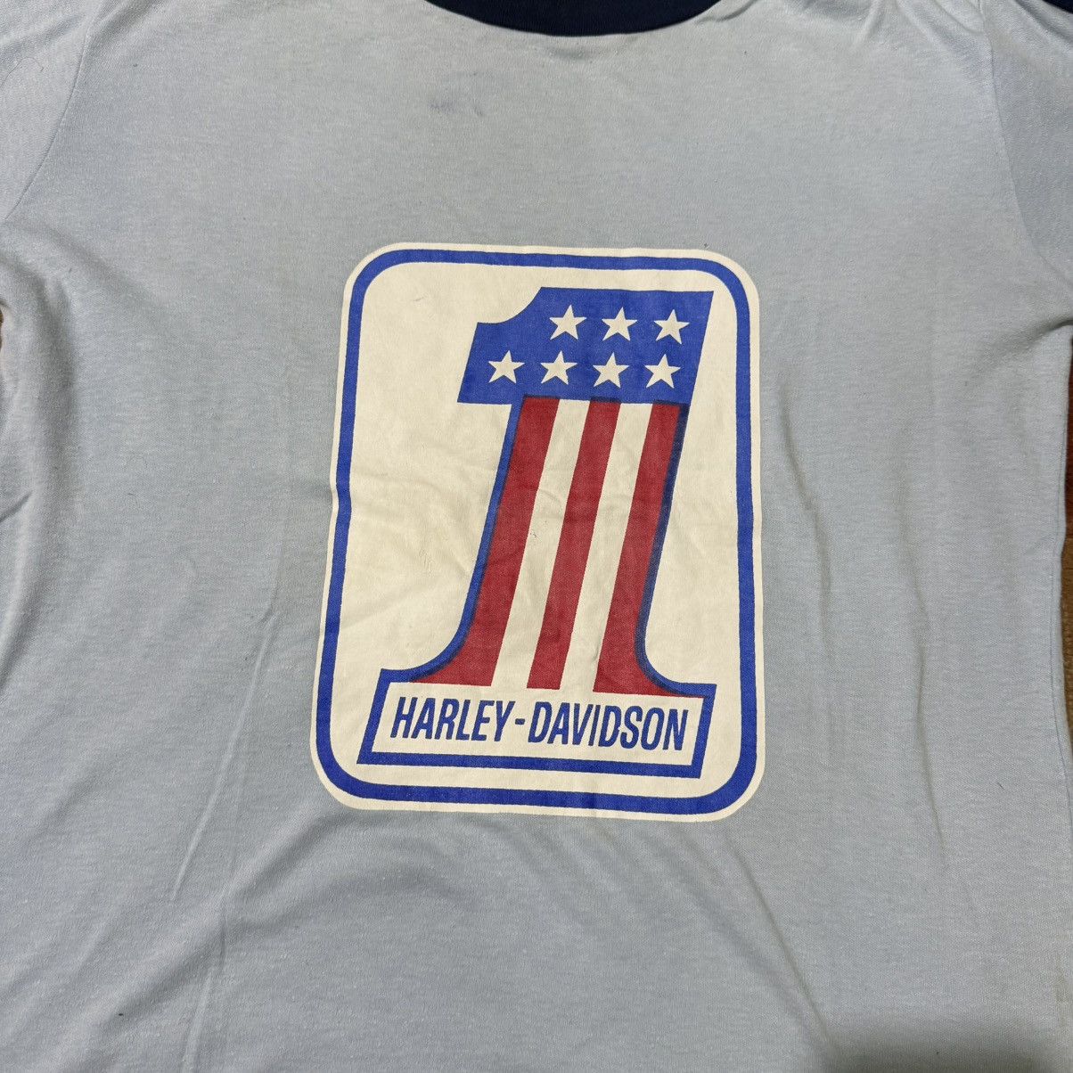 Harley Davidson Vintage Harley Davidson 1 Ringer 70's Size US L / EU 52-54 / 3 - 2 Thumbnail