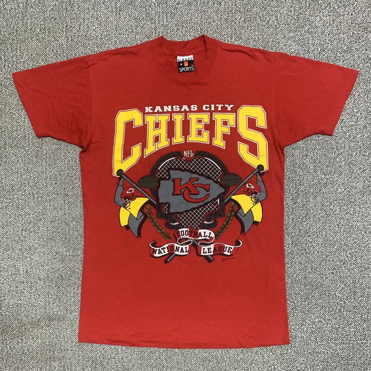 NFL × Vintage 90s Vintage Kansas City Chiefs NFL T-shirt Size US M / EU 48-50 / 2 - 1 Thumbnail