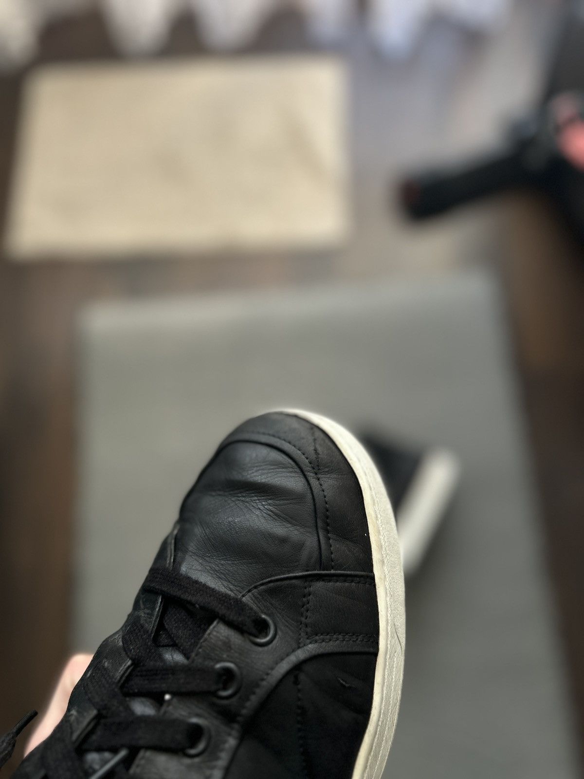 Prada Prada 4T2596 dark blue high top leather sneakers Linea Rossa Size US 11.5 / EU 44-45 - 9 Thumbnail
