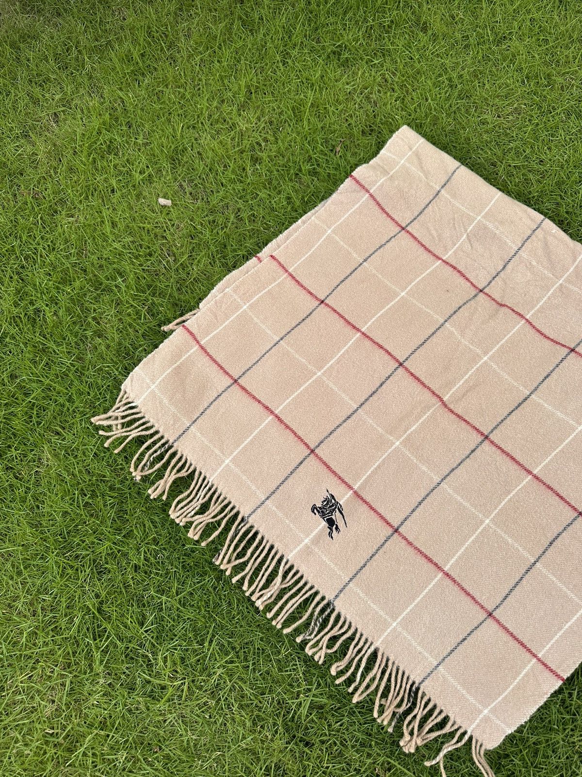 Burberry × Vintage BURBERRY VINTAGE BIG LOGO LUXURY SCARF Size ONE SIZE - 4 Thumbnail