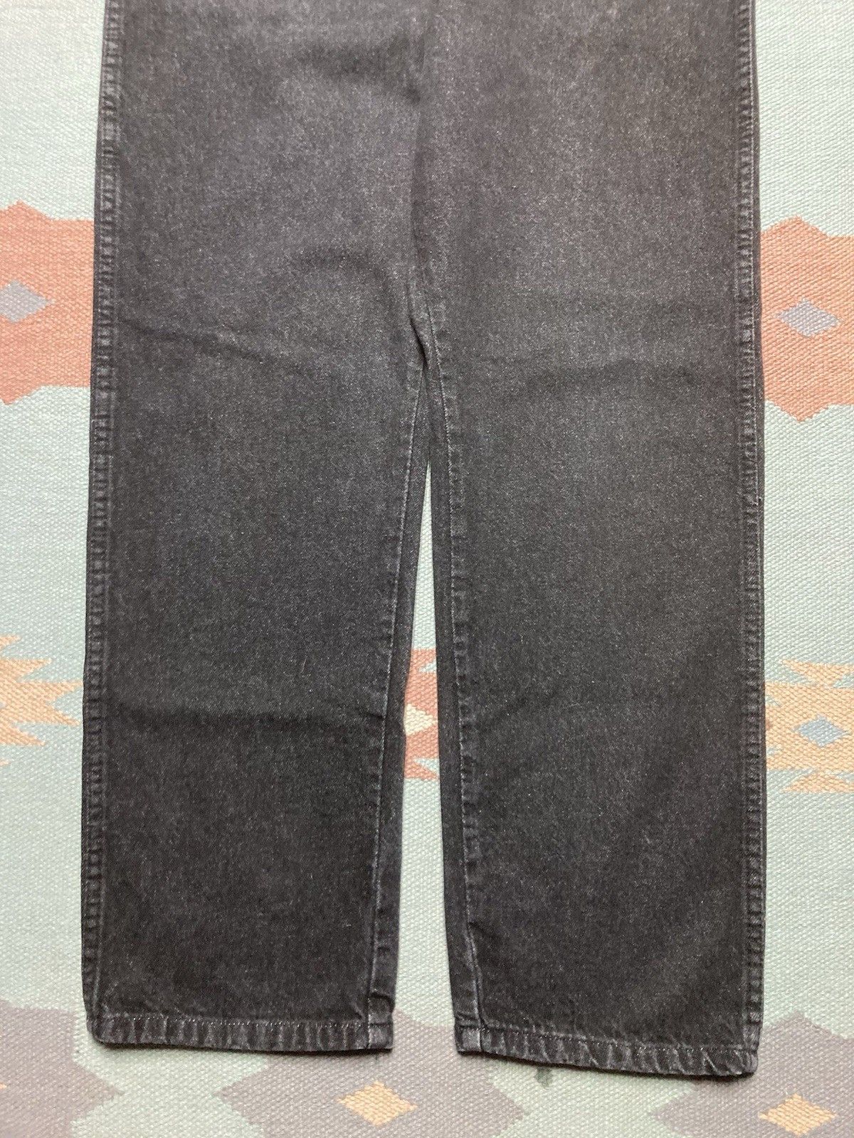 Rustler × Vintage Vtg black denim rustler jeans straight skater wrangler 34x29 Size US 34 / EU 50 - 2 Thumbnail