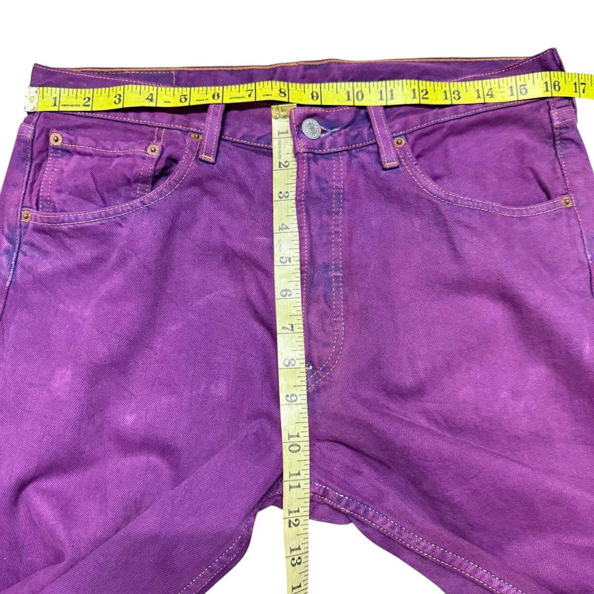 Levi's Vintage Levis 501 Dusty Purple Dyed Jeans Size US 33 - 20 Thumbnail