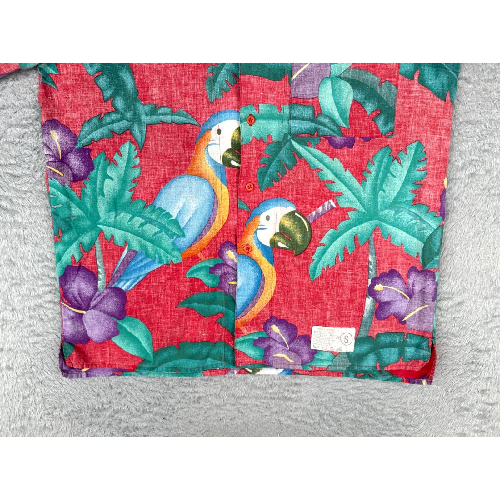 Vintage VINTAGE UNIONBAY Hawaiian Shirt Men Small Pink Parrot Cotton Button Inside Out Size US S / EU 44-46 / 1 - 5 Thumbnail