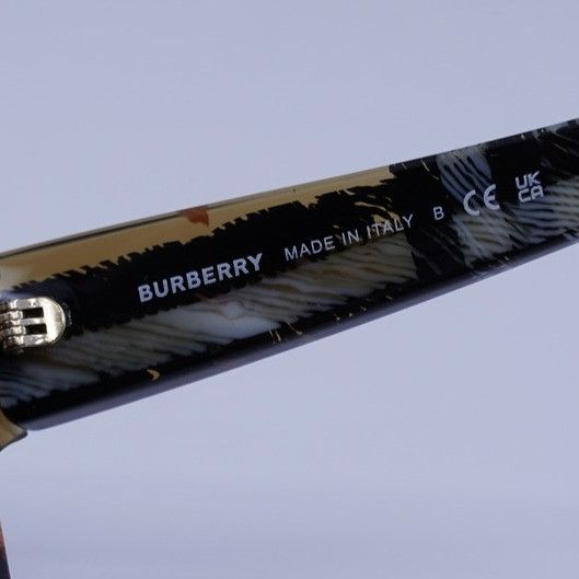 Burberry Burberry BE4449 4146/73 Sunglasses Check Sand Cat Eye Frame Size ONE SIZE - 3 Thumbnail