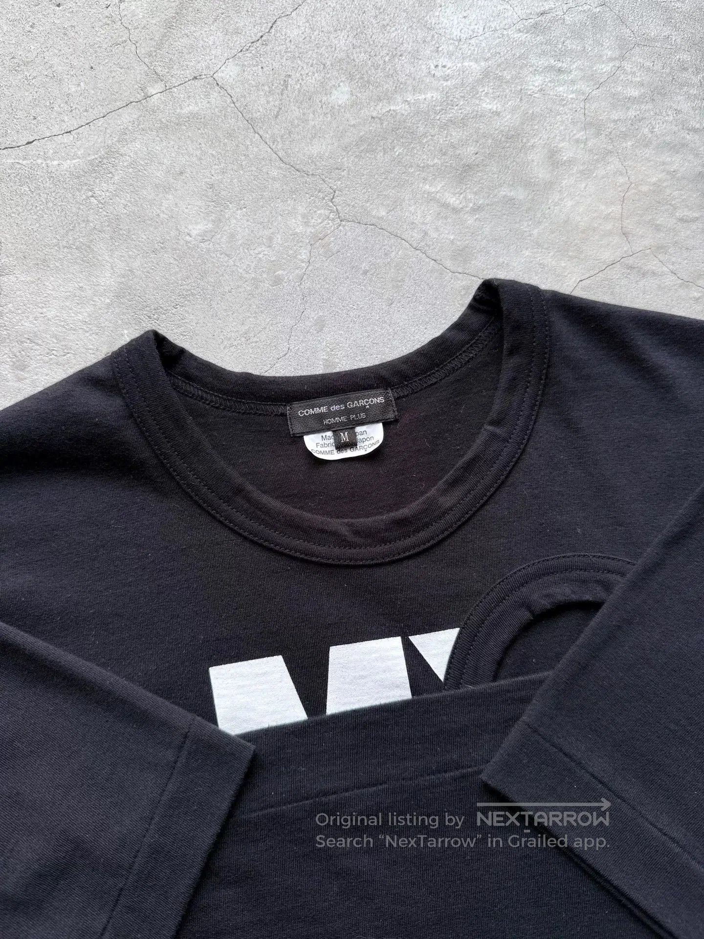 Comme des Garcons Homme Plus Comme des Garçons Homme Plus 14AW Slogan Hole Tee. Size US M / EU 48-50 / 2 - 7 Thumbnail
