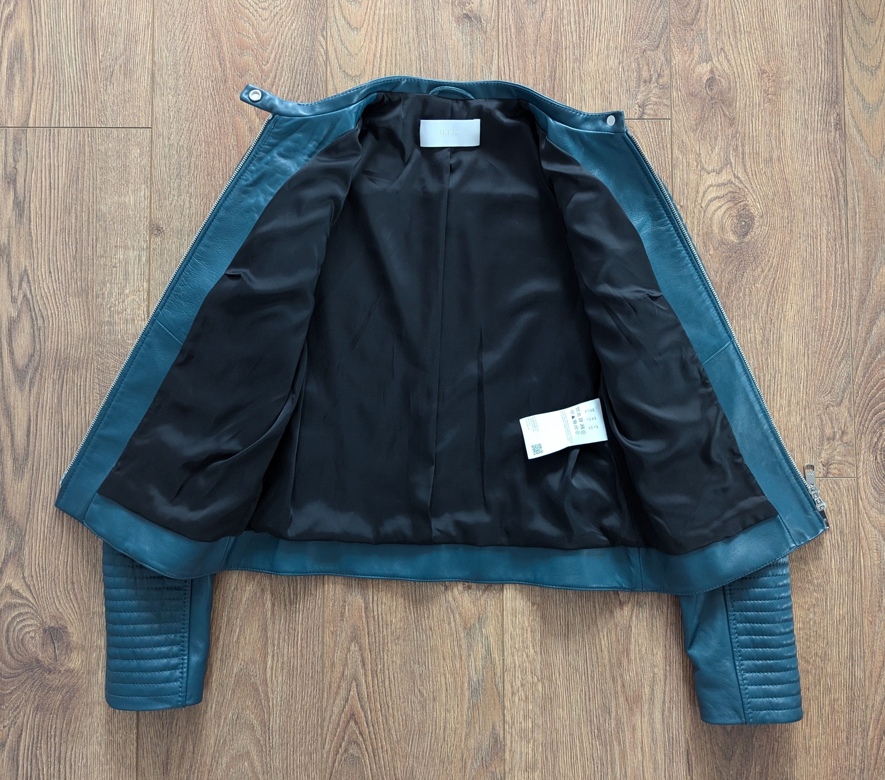 Hugo Boss Hugo Boss Saviza Women's Leather Biker Jacket Luxury Brand Size S / US 4 / IT 40 - 12 Thumbnail