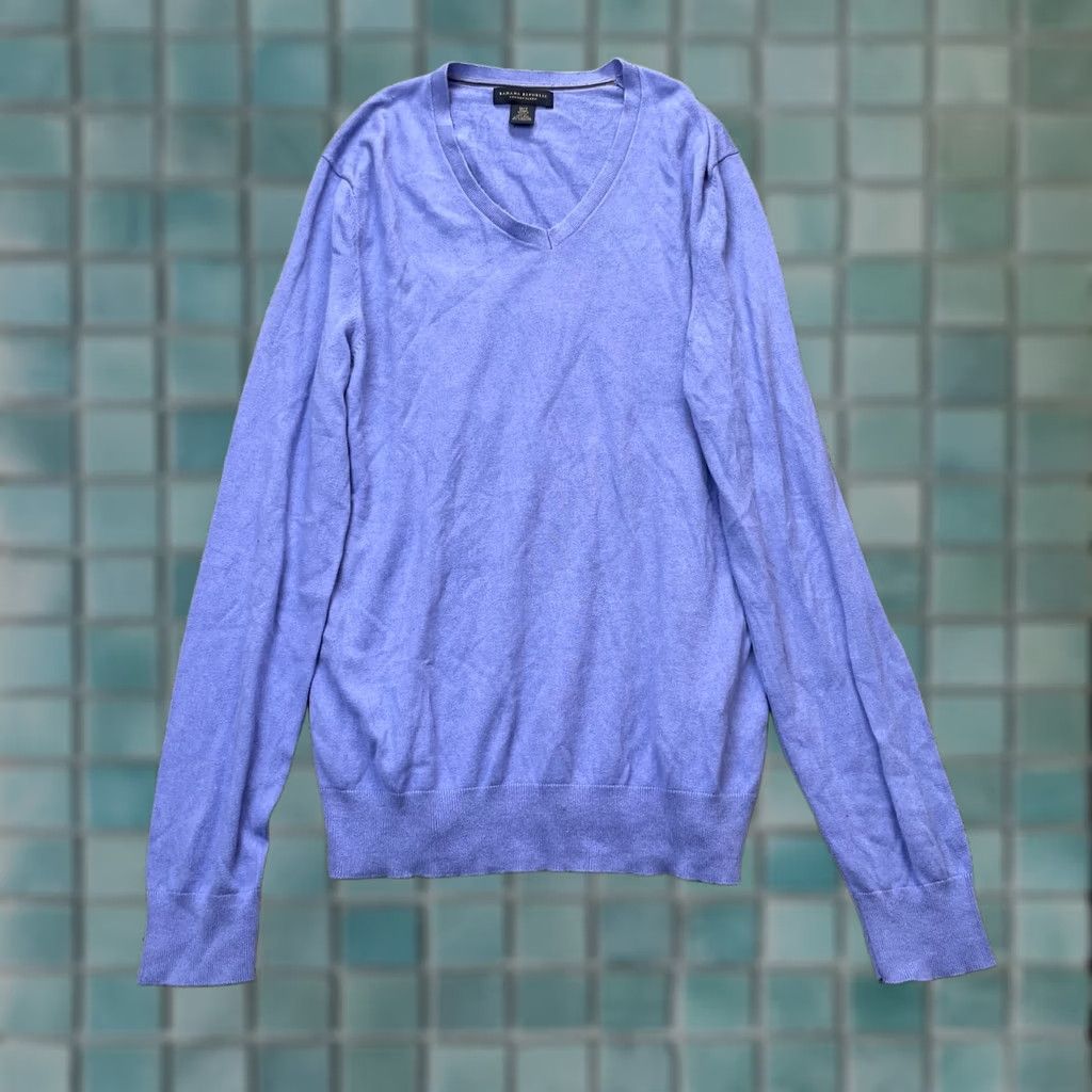Banana Republic VINTAGE Banana Republic Sweater Mens MT Blue Luxury Blend V Neck Cashmere Knit Size US M / EU 48-50 / 2 - 1 Thumbnail