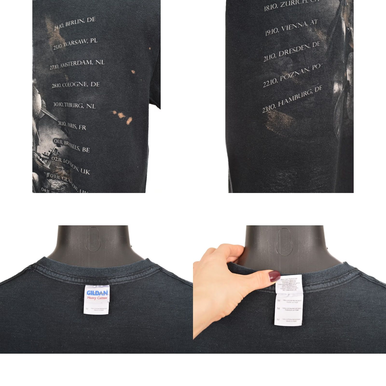 Gildan VINTAGE Gildan Apocalyptica 7th Symphony Europe Tour T-Shirt Tee Size M Black Men Short Sleeve Shirt Mens Size US M / EU 48-50 / 2 - 8 Thumbnail