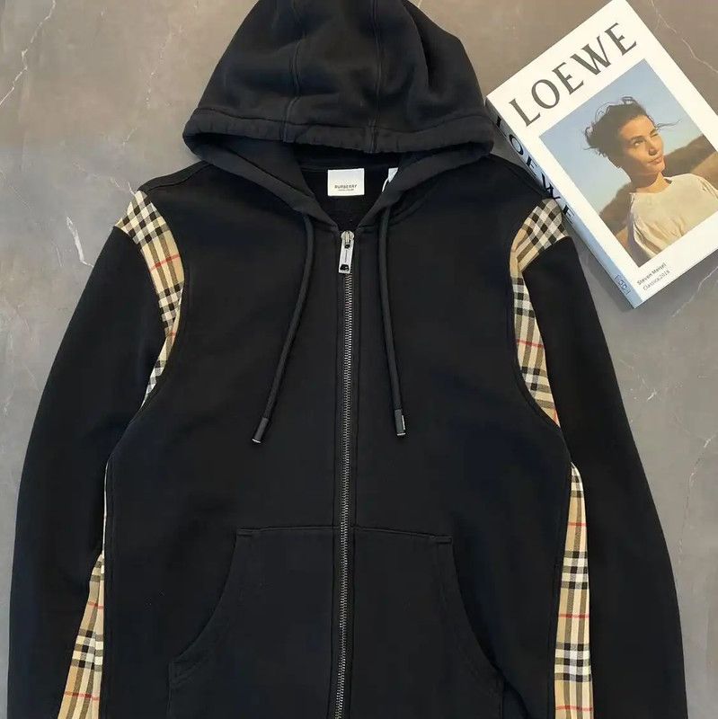 Burberry Burberry Black Cotton Long Sleeve Hoodie for Men Size US M / EU 48-50 / 2 - 1 Thumbnail
