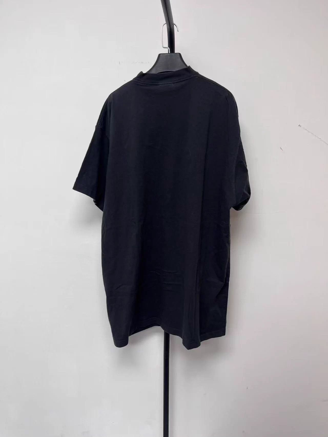 Balenciaga Balenciaga Logo Crew SS Oversize Unisex Black 2 Size US M / EU 48-50 / 2 - 2 Thumbnail