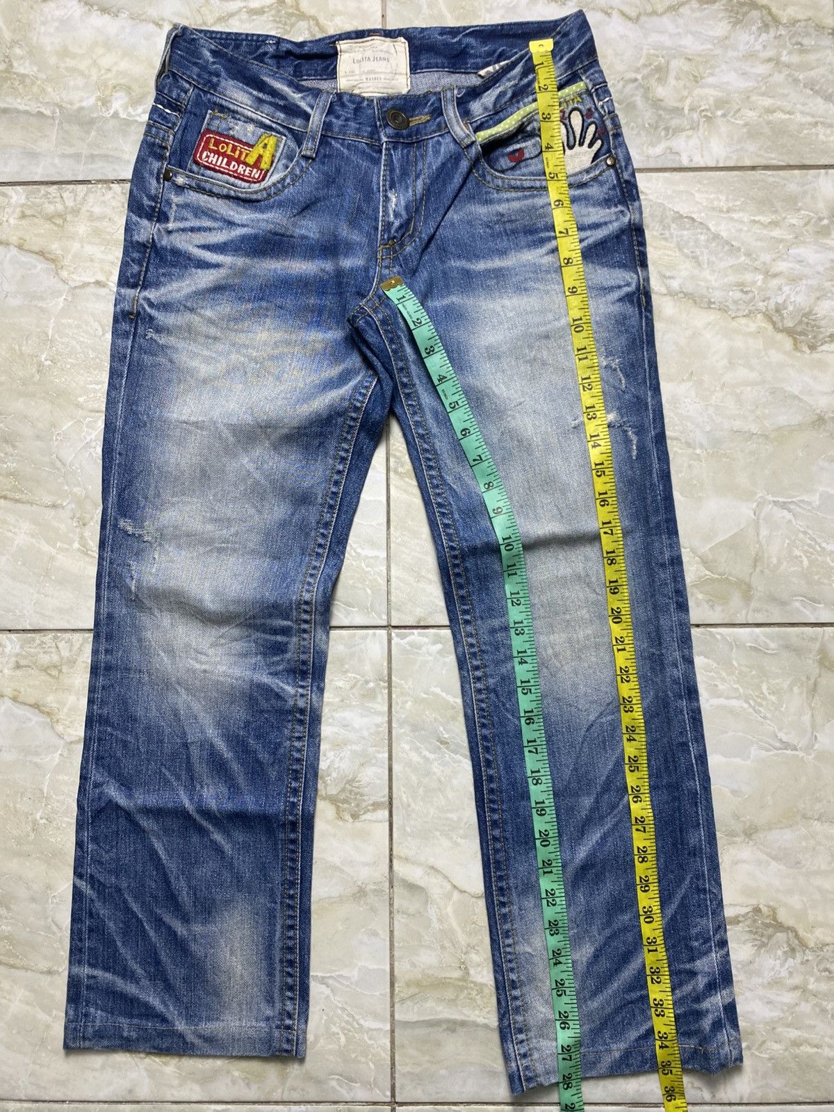 Japanese Brand Rare Lolita Children Distressed Jeans Size US 28 / EU 44 - 5 Thumbnail
