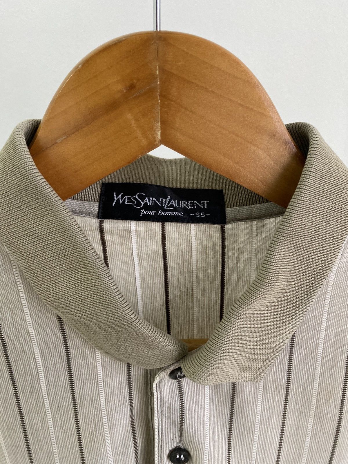 Yves Saint Laurent 🔥 VINTAGE Yves Saint Laurent Pour Homme Polo Colar Shirt 🔥 Size US M / EU 48-50 / 2 - 6 Thumbnail
