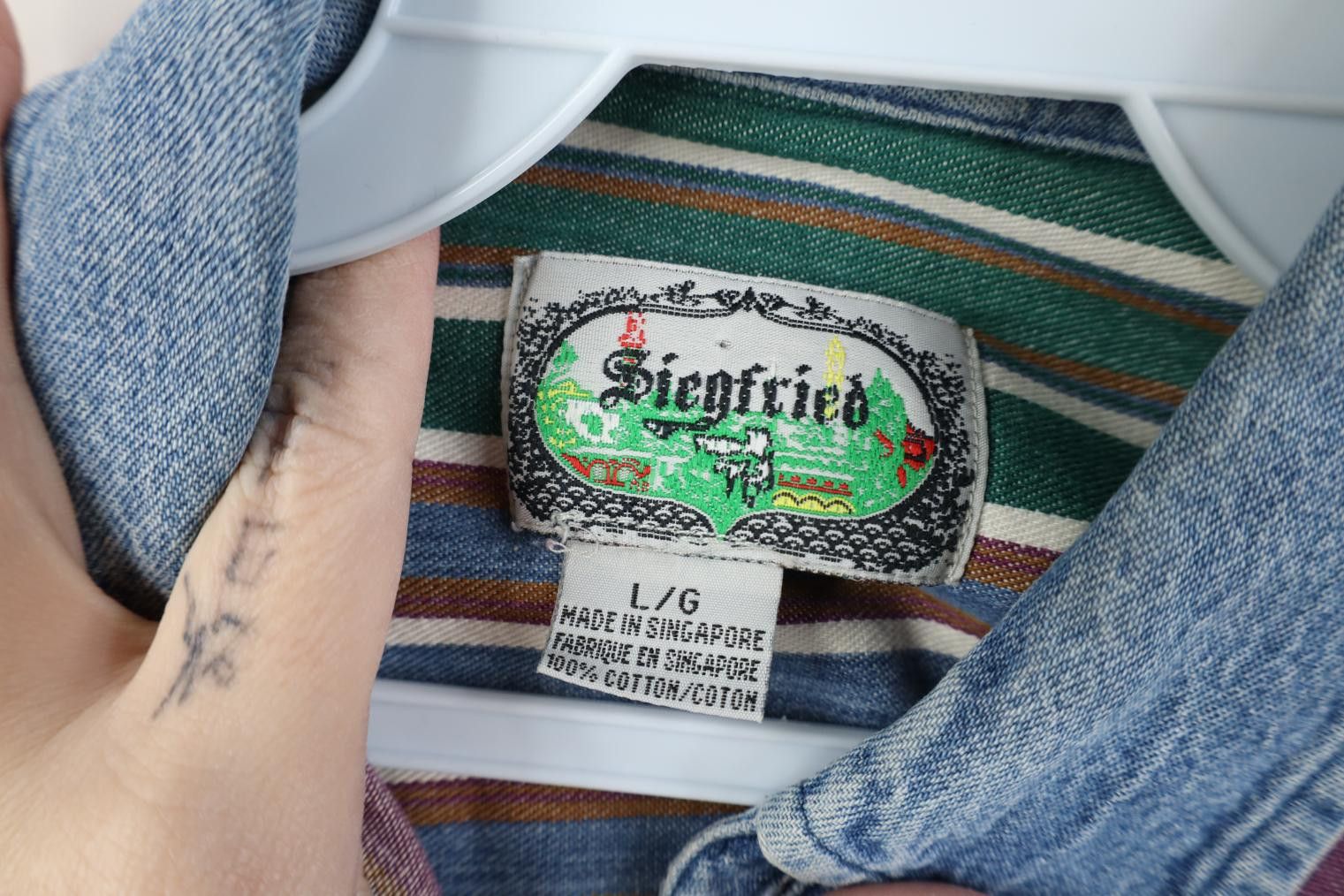 Vintage Vintage 90s Streetwear Striped Collared Button Down Shirt Size US L / EU 52-54 / 3 - 9 Thumbnail