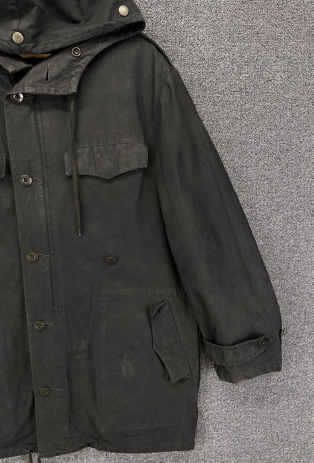 Vintage Vintage 90s Humme GMBH Military Army Hooded Jacket Size US L / EU 52-54 / 3 - 9 Thumbnail