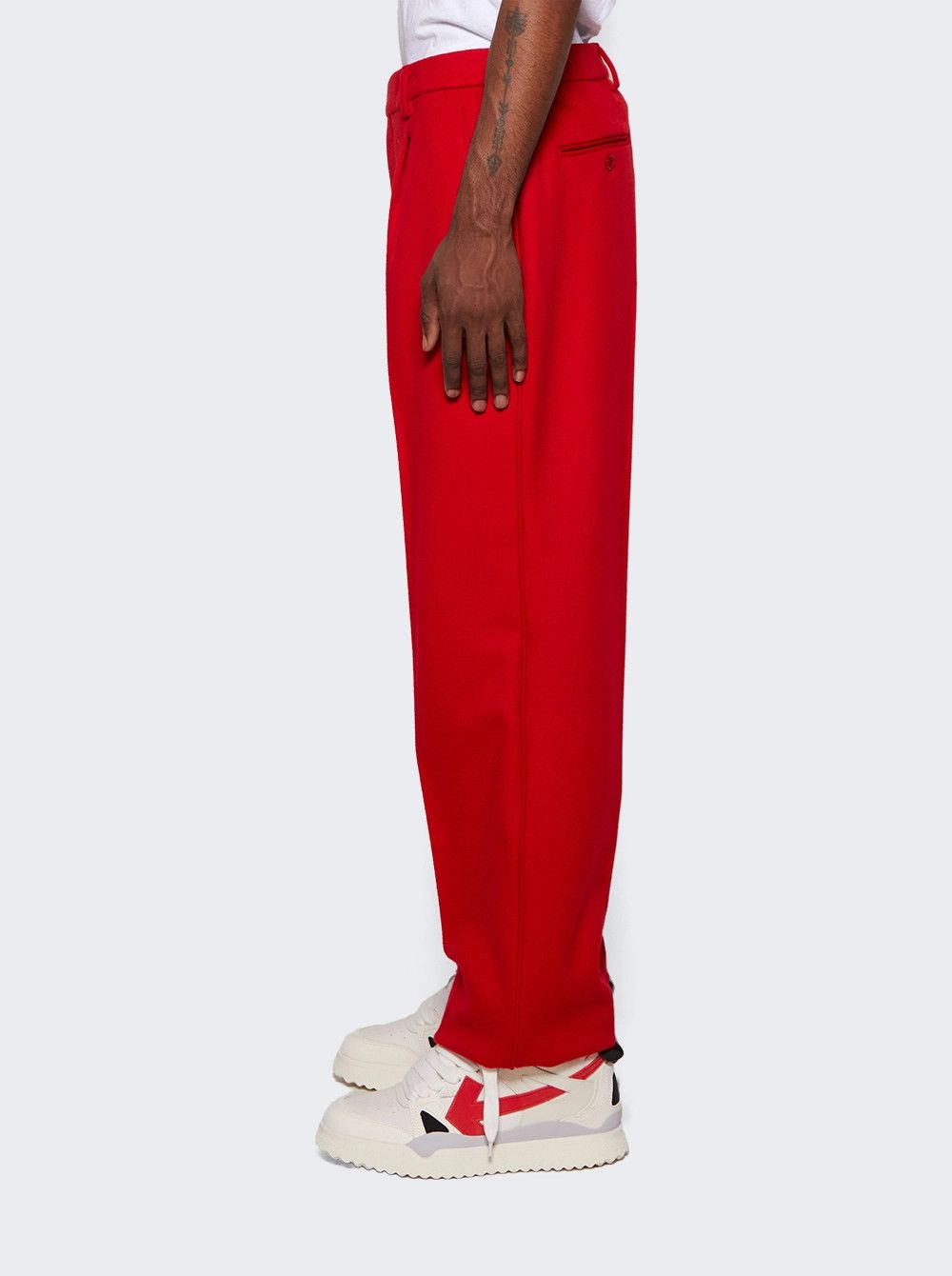 VTMNTS o1mle0326 Wool Tailored Pants in Red Size US 34 / EU 50 - 4 Thumbnail