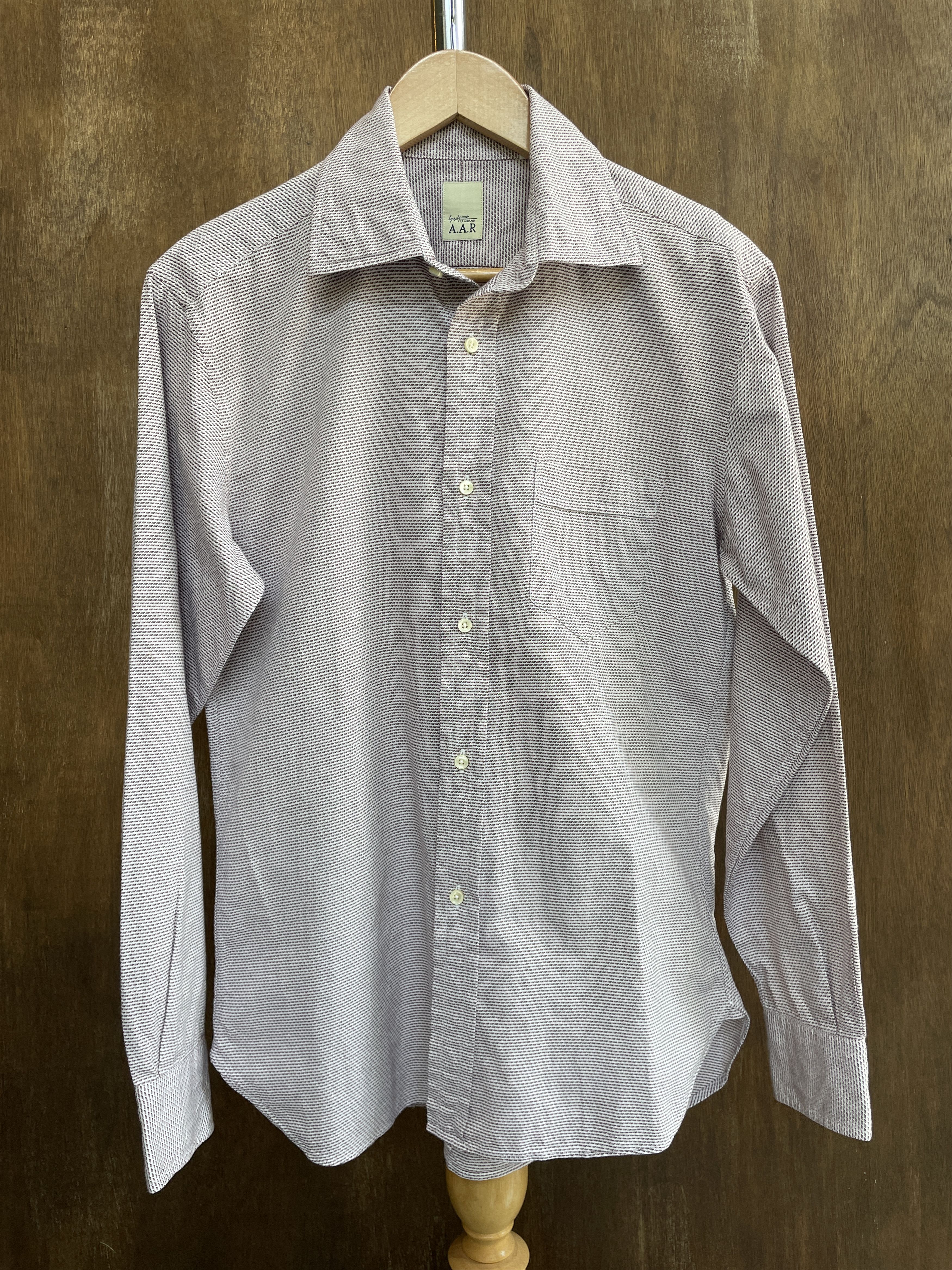 image of Yohji Yamamoto x YS For Men Yohji Durban A.a.r Shirt in Gray Red, Men's (Size Medium)