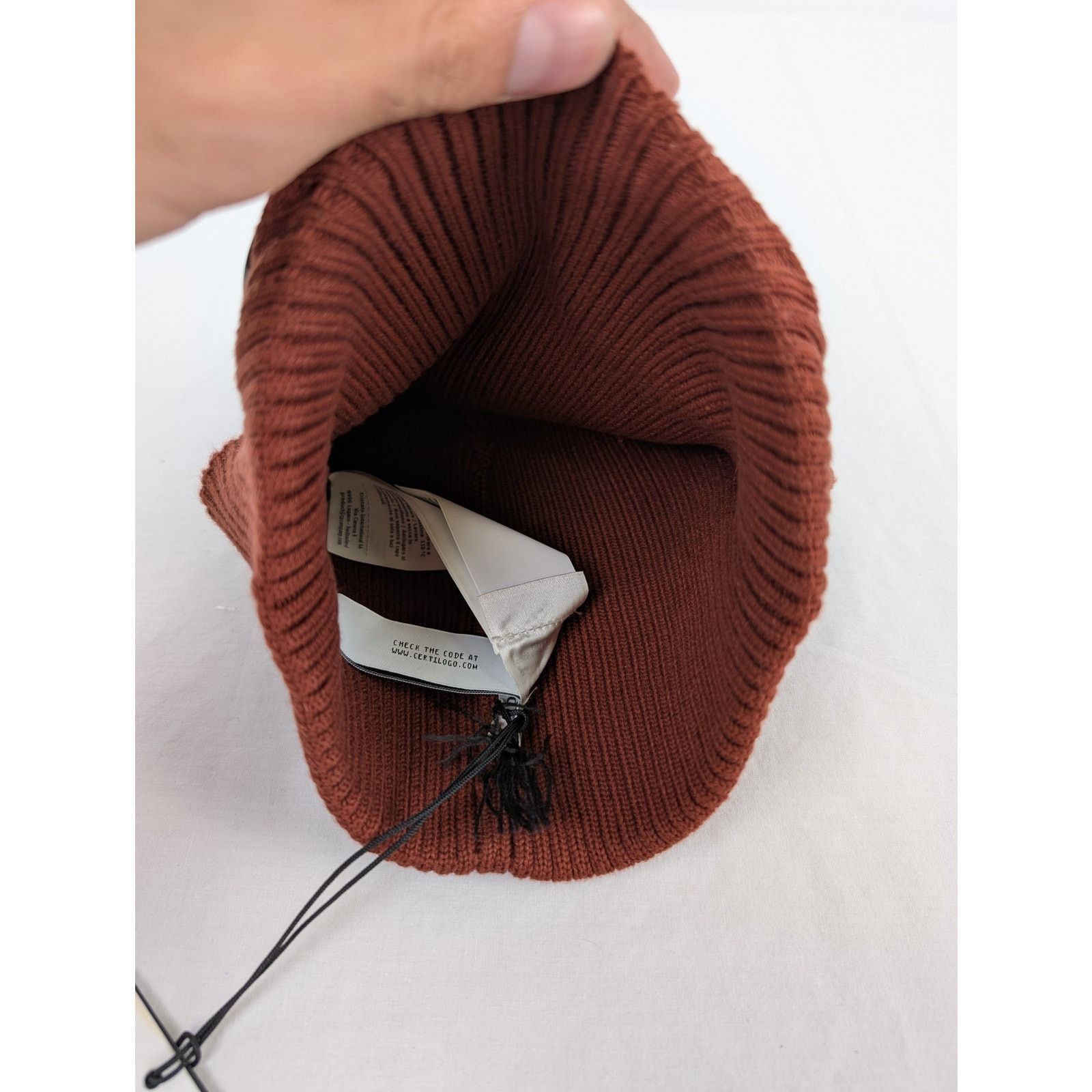 C.P. Company o1rshd1 Q:2 / Size: OS / Goggles Beanie Cap / Hat in Brown Size ONE SIZE - 8 Thumbnail