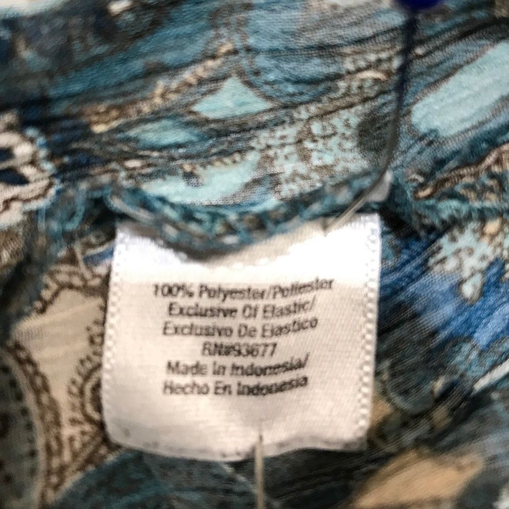 Other a.n.a. A New Approach Boho Blue Paisley Ruffle Blouse M Size M / US 6-8 / IT 42-44 - 8 Thumbnail