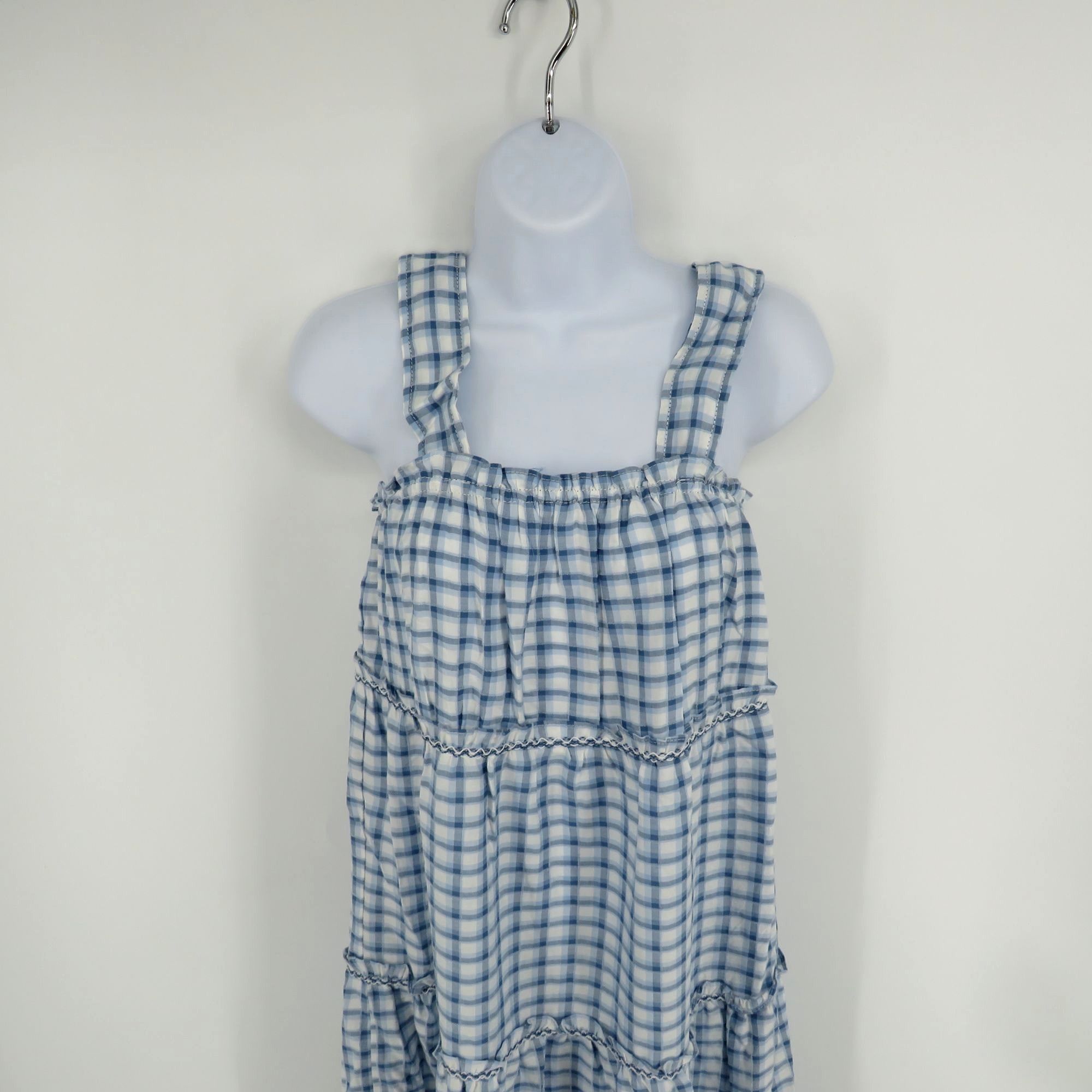 Other Max Studio Blue & White Gingham Tiered Maxi Dress Small NWT Size S / US 4 / IT 40 - 2 Thumbnail