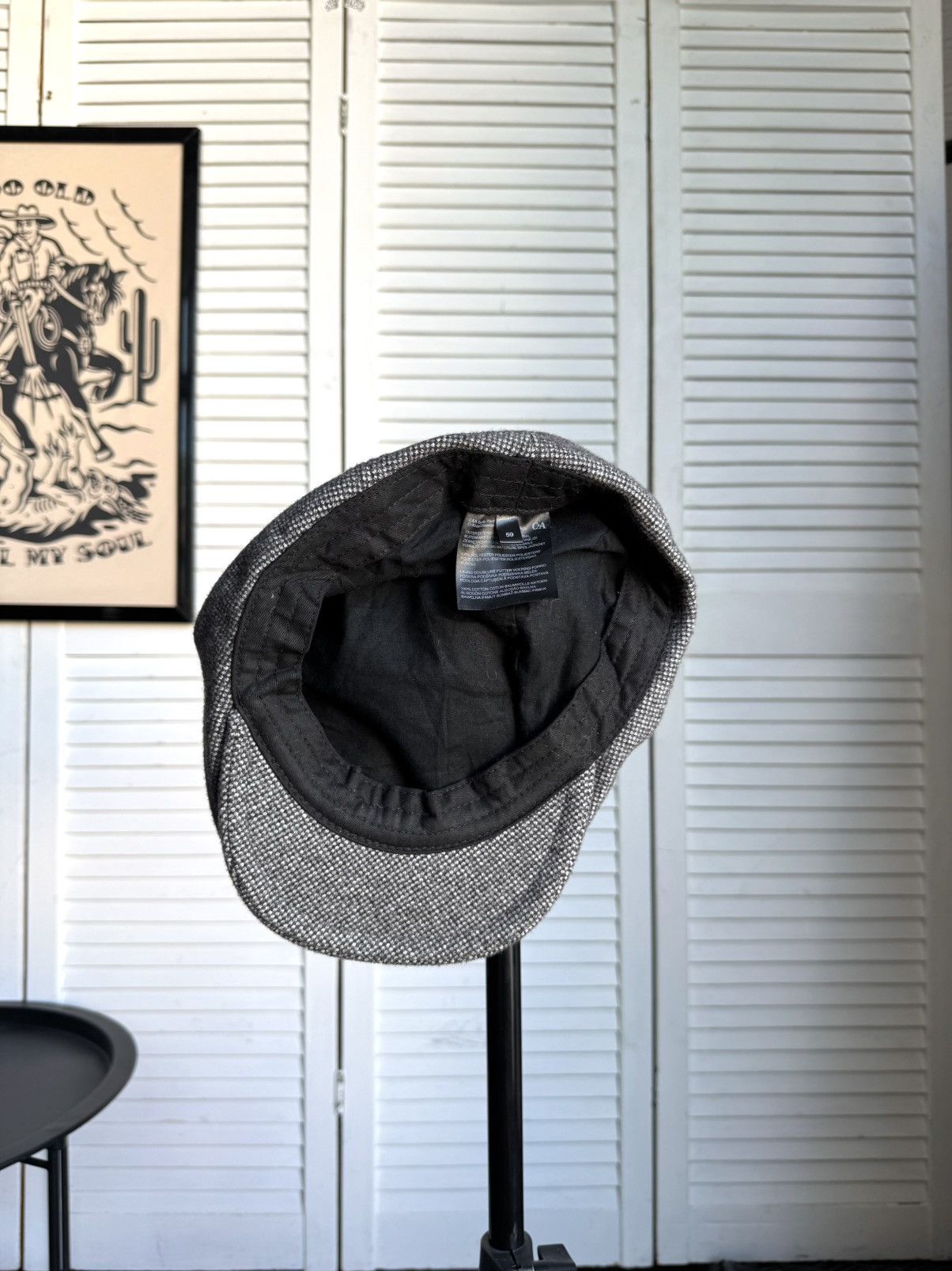 C&A Vintage C&A Wool Blend Ivy Cap Flat Cap Gray Herringbone Size ONE SIZE - 14 Thumbnail