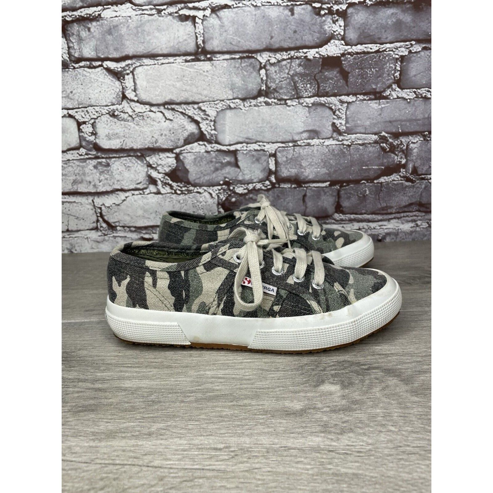 Superga Superga Camo Army Canvas Fabric Lace Up Casual Sneakers Shoe Size US 6 / IT 36 - 20 Thumbnail