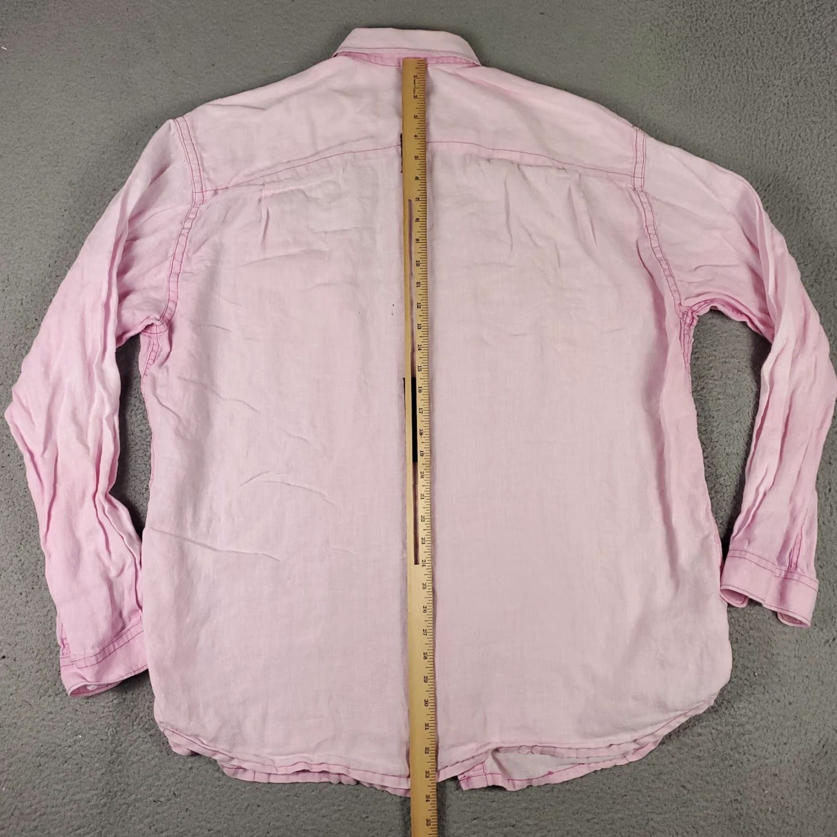 Tommy Bahama VINTAGE Tommy Bahama Shirt Mens XLT Pink Linen Button-Up Long Sleeve STAINED Size US XL / EU 56 / 4 - 6 Thumbnail
