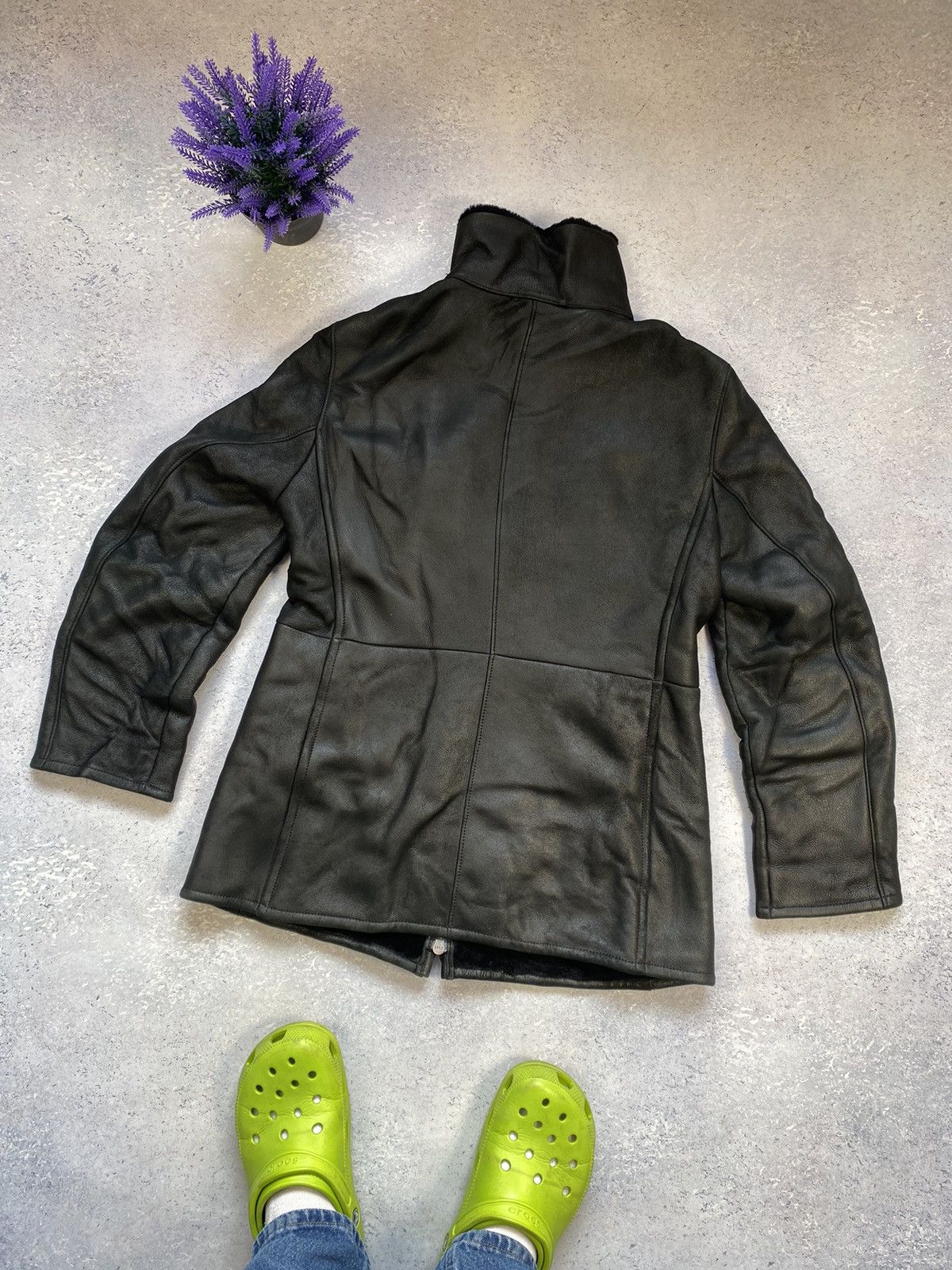 Hugo Boss × Leather Luxury Black Hugo Boss Women’s Leather Coat Size USA 8 Size M / US 6-8 / IT 42-44 - 8 Thumbnail