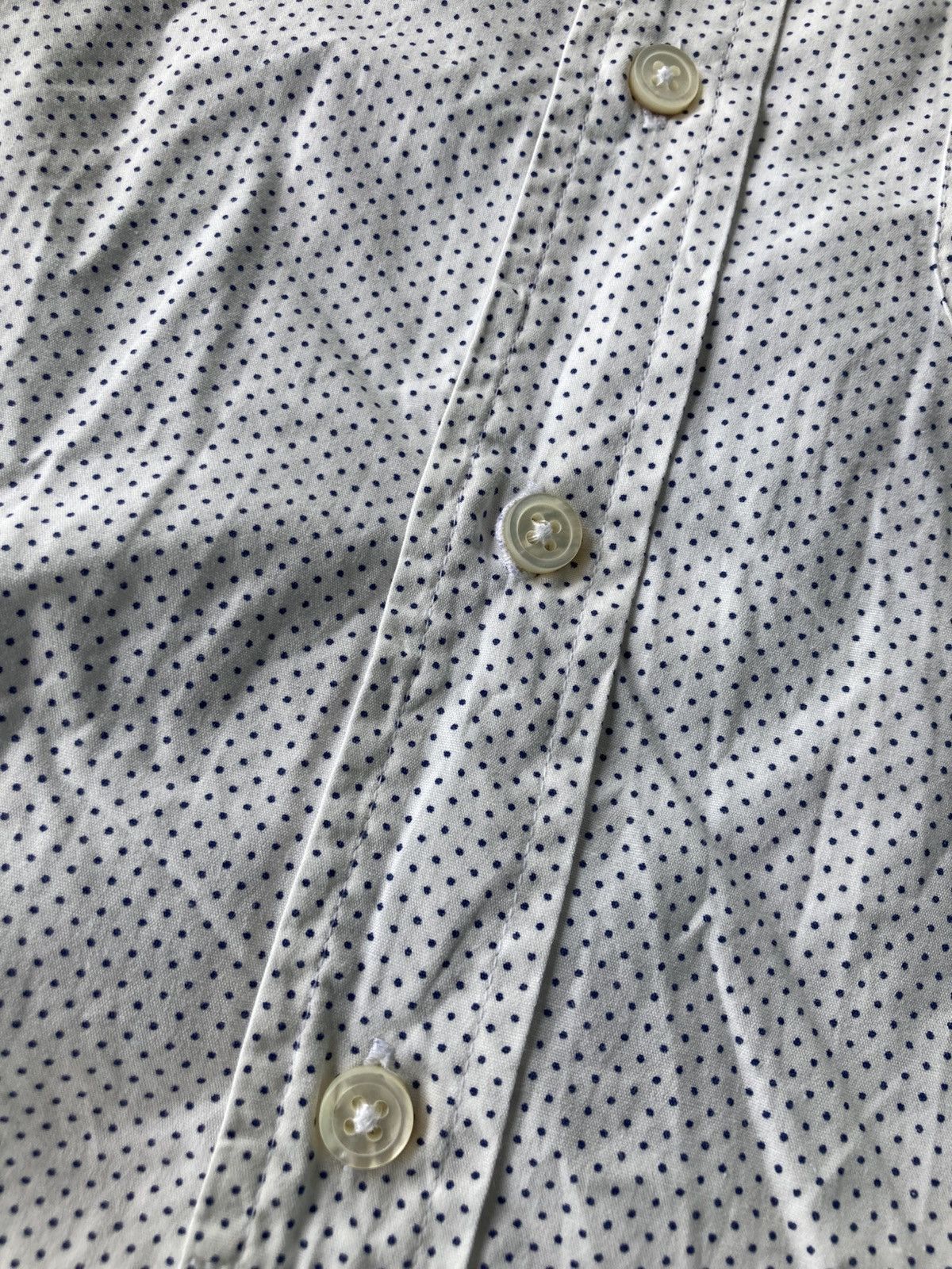 Engineered Garments Engineered Garments Polka Dot Button Up Shirt White Navy Size US M / EU 48-50 / 2 - 7 Thumbnail