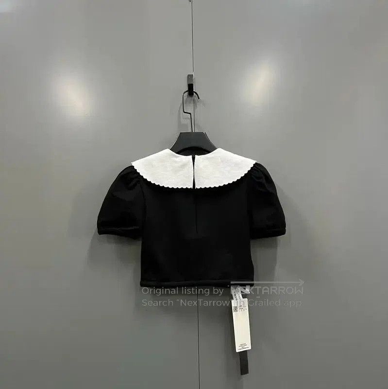 Miu Miu Miu Miu Black Short Sleeve Crop T-Shirt . Size XXS / US 00 / IT 34 - 3 Thumbnail