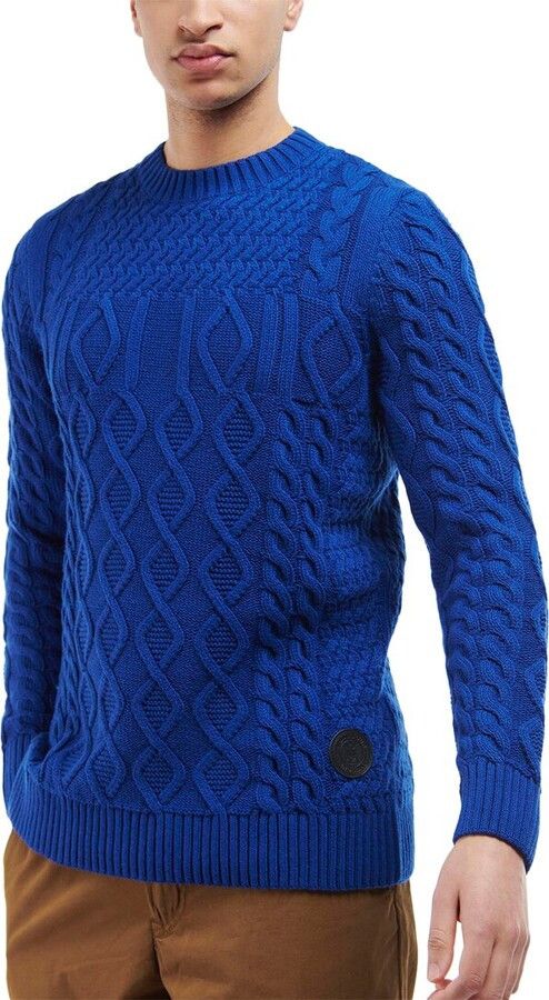 Barbour o1y1224 Crewneck Sweater in Bright Blue Size US M / EU 48-50 / 2 - 1 Thumbnail
