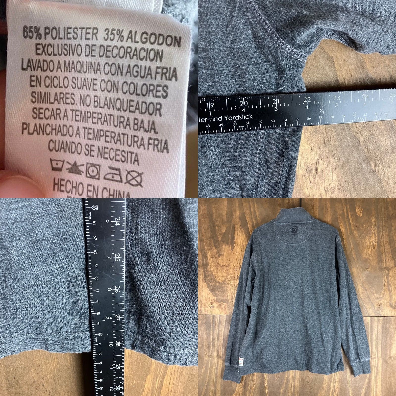 Vintage Margaritaville Mens Sweater Charcoal Gray 1/4 Zip Long Sleeve Large Size US L / EU 52-54 / 3 - 8 Thumbnail