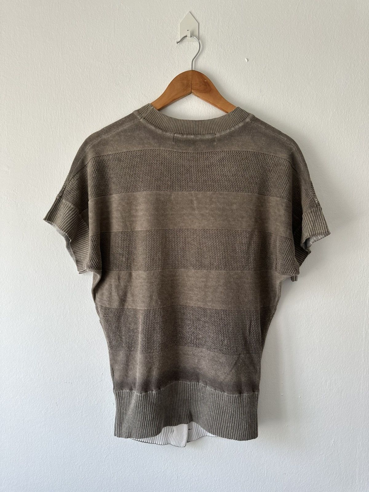 mercibeaucoup Mercibeaucoup Taupe Textured Knit Short Sleeve Size US L / EU 52-54 / 3 - 5 Thumbnail