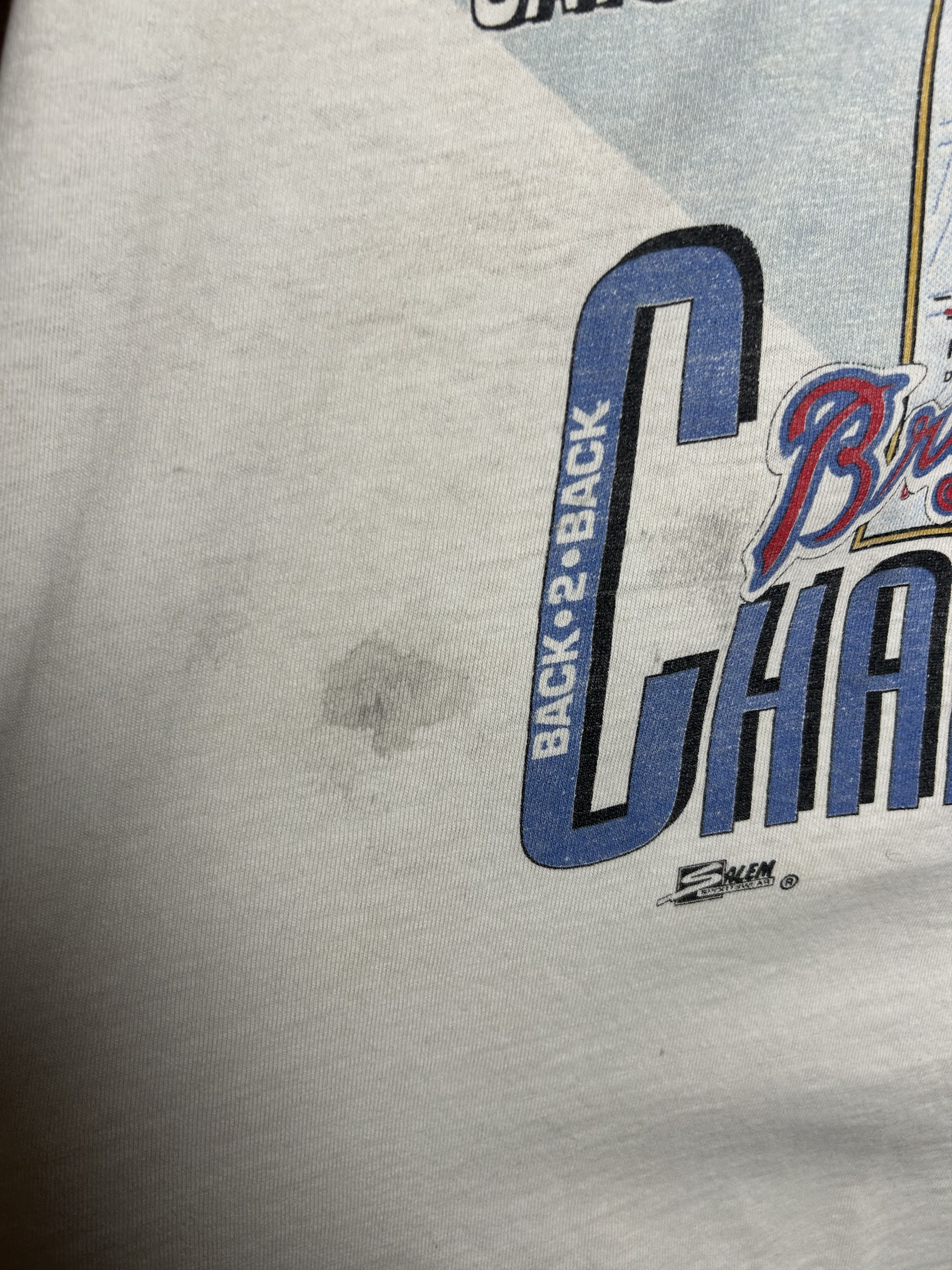 MLB Vintage 1992 Atlanta Braves Back2Back League T-shirt Size US XL / EU 56 / 4 - 5 Thumbnail