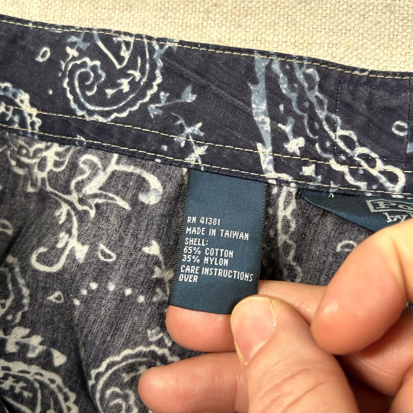 Polo Ralph Lauren Polo Ralph Lauren Mens Board Shorts 36 Navy Blue Paisley 9" Inseam Linerless Size US M / EU 48-50 / 2 - 4 Thumbnail
